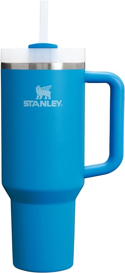 STANLEY Quencher H2.0 Tumbler with Handle and Straw 40 oz | Flowstate 3-Position Lid | Cup Holder Compatible for Travel | Insulated Stainless Steel Cup | BPA-Free | Azure