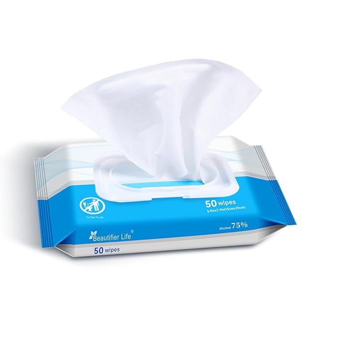 75% Alcohol Wet Hand Sanitizing Wipes - With Aloe, Moisturizer, and Vitamin E Formula - Premium Sanitizer for Travel, Home, Office, and School Use (Aloe, 200)