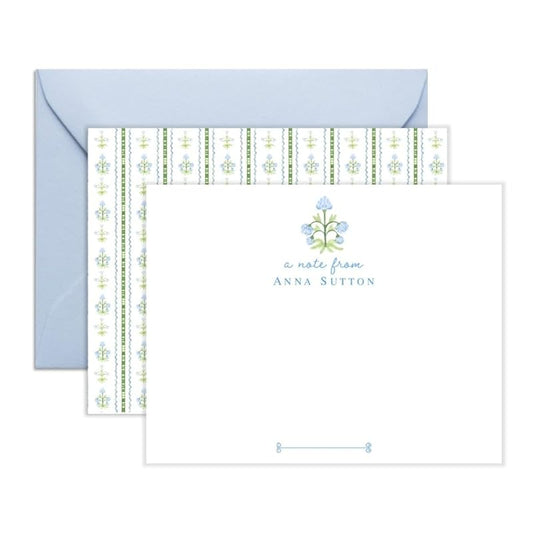 Co - Personalized Chinoiserie Stationery for Women, Topiary Stationary Cards and Envelopes Set, Grandmillennial Gifts Note Cards with Envelopes, Ginger Jar Stationery AS-2323