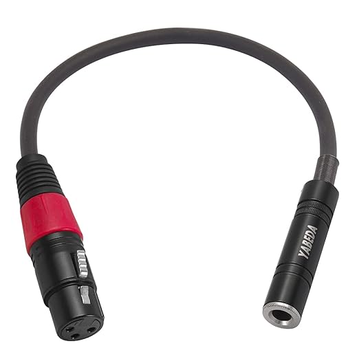 Yabeda XLR to 1/4 Adapter, Balanced 3 Pin XLR to quarter inch TRS Converter Interconnect Cable - 5 Feet
