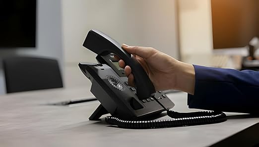 Uvital Telephone Phone Handset Cable Cord, Coiled Length 1.2 to 10 Feet Uncoiled Landline Phone Handset Cable Cord RJ9/RJ10/RJ22 4P4C(Black,2 PCS)