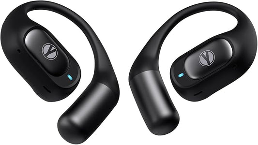 Open Ear Headphones, Bluetooth 5.4 Wireless Headphones with Earhook, Stereo Sound by Runway-Type Speaker, 3 EQ Modes, 48H Play, Lightweight, Comfort Wireless Earbuds for Running Sport Workout (Black)