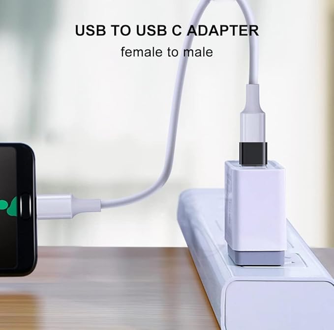 USB C to USB A Adapter,USBC Male to A Female 3.0 OTG MacBook Pro/Air USB Adapter,Type C Thunderbolt 3 Converter for Apple iPhone 16 15,Flash Thumb Drive,Mac,iPad,Samsung Galaxy S25 S24 4 Pack