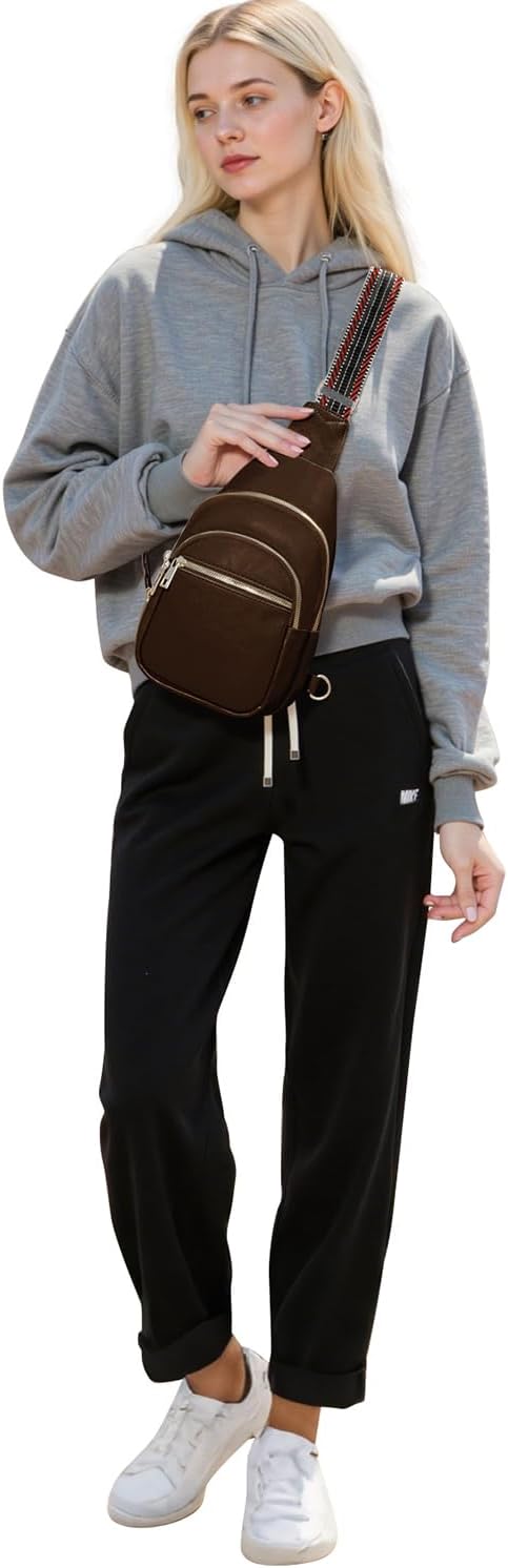 Small Leather Sling Bags for Women Fashion Crossbody Backpack Purse Sling Crossbody Bags