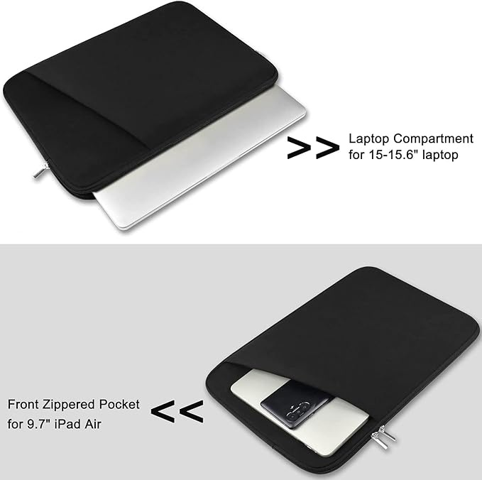 Laptop Sleeve Case 13 Inch, Upgrade 14 inch Laptop Cover for Apple MacBook Pro 2022, Durable Notebook Cover Shockproof Protective Bag Compatible with MacBook Air/Pro Retina 13.3 Inch, Black