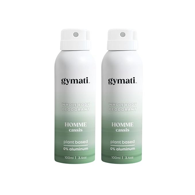 Fitness Deodorant Spray for Men - Aluminum-Free - All Day Ultimate Odor Protection - Built For Sweat - Air-Powered - Vegan & Plant-Based - Made in USA - Homme - 3.4oz Travel Size - 2 Pack