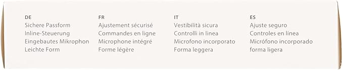 Avantree E171 - AUX 3.5mm Wired Earbuds with Microphone & in-Line Volume Control, Compatible with Traditional 3.5mm AUX Phones Corded Headphones with Ear Hook for Running & Sports, Black
