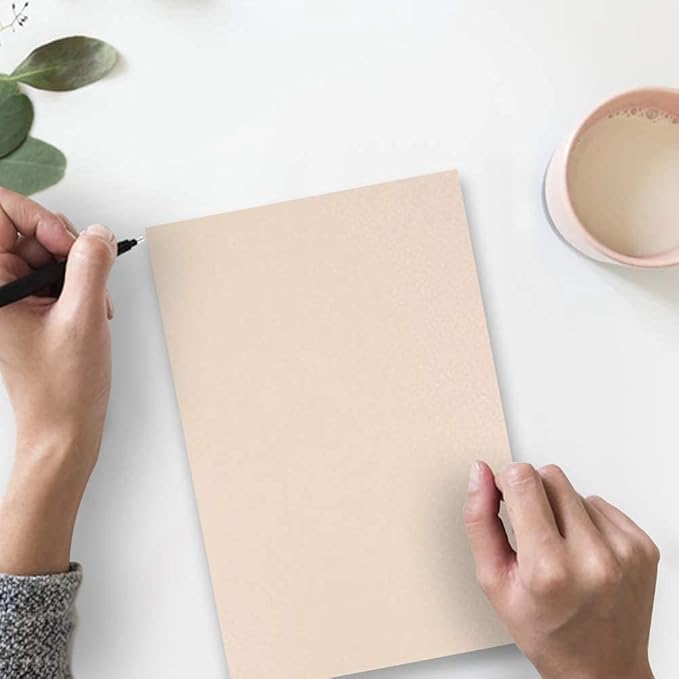 JAM PAPER Parchment 24lb Paper - 90 gsm - 8.5 x 11 - Natural Recycled - 50 Sheets/Pack