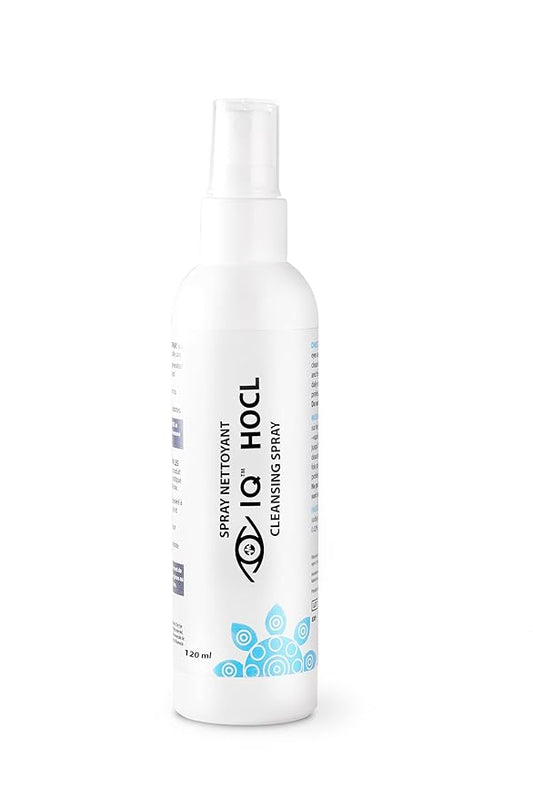 IQ HOCL PURE Eyelid Cleansing Spray – 0.02% Hypochlorous Acid – Gentle Hydrating Formula for Daily Eyelid Hygiene – Doctor Recommended, Alcohol-Free, Additive-Free – Made in Canada