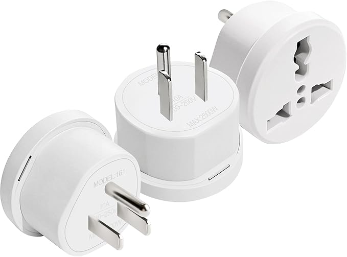 UK to US Plug Adapter, Type B International Power Adaptor Compatible with Plugs from Europe, India and Other Countries 3-Packs