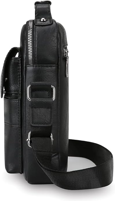 Shoulder Bag for Men Crossbody Bags Leather Sling Bag Messenger Bags with Multiple Pockets Business Outdoor
