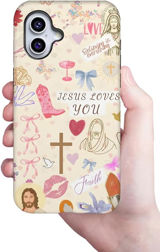 Generic Case Compatible with iPhone 11,Faith Jesus Christian Girly Phone Case for Girl Women,Durable Protection Case