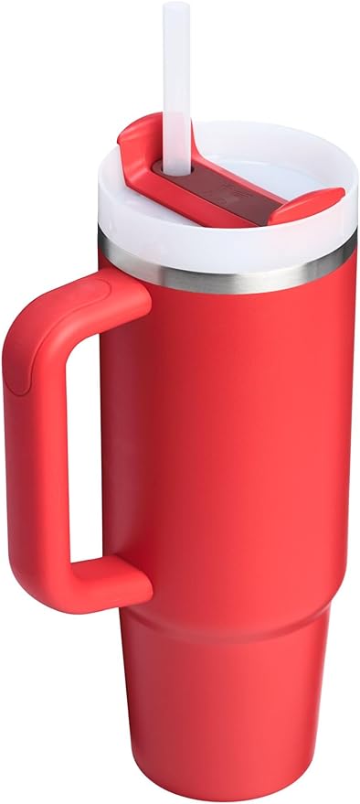 STANLEY Quencher H2.0 Tumbler with Handle and Straw 30 oz | Flowstate 3-Position Lid | Cup Holder Compatible for Travel | Insulated Stainless Steel Cup | BPA-Free | Chili Red