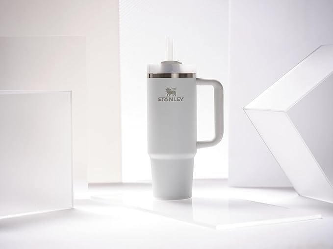 STANLEY Quencher H2.0 Tumbler with Handle and Straw 30 oz | Flowstate 3-Position Lid | Cup Holder Compatible for Travel | Insulated Stainless Steel Cup | BPA-Free | Frost