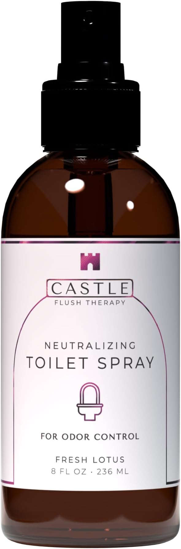 Castle Flush Therapy Neutralizing Toilet Spray | Odor Control: Mist Over the Water Surface, Go, Then Flush | Bathroom Freshening | Neutralizes Odors at the Source | Fresh Lotus | 8 oz