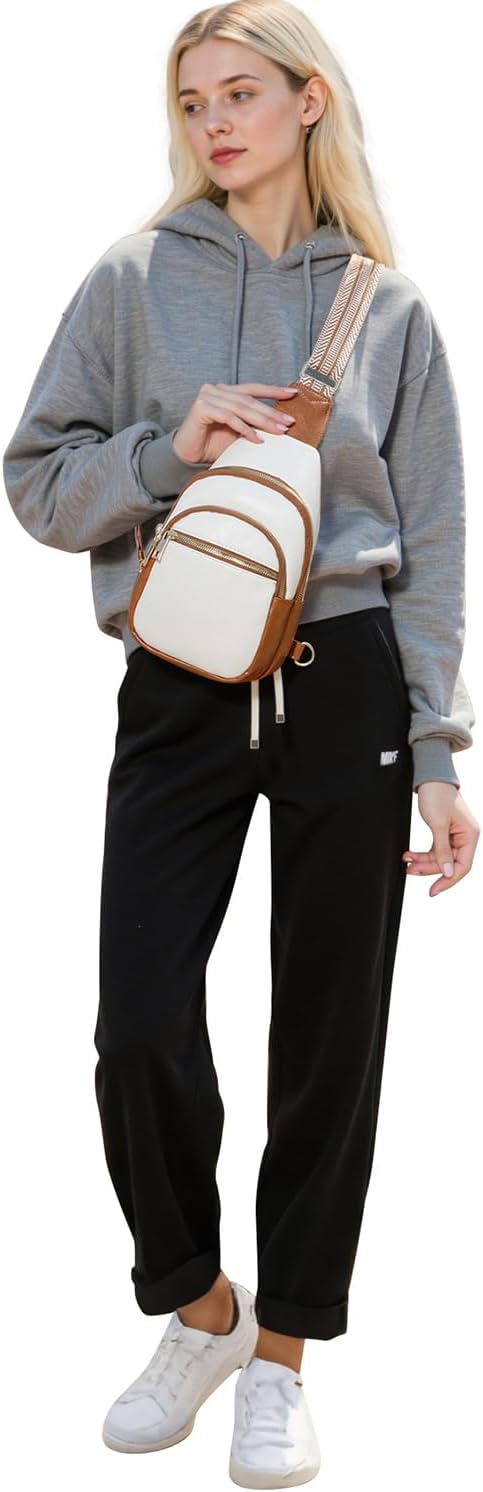 Small Leather Sling Bags for Women Fashion Crossbody Backpack Purse Sling Crossbody Bags