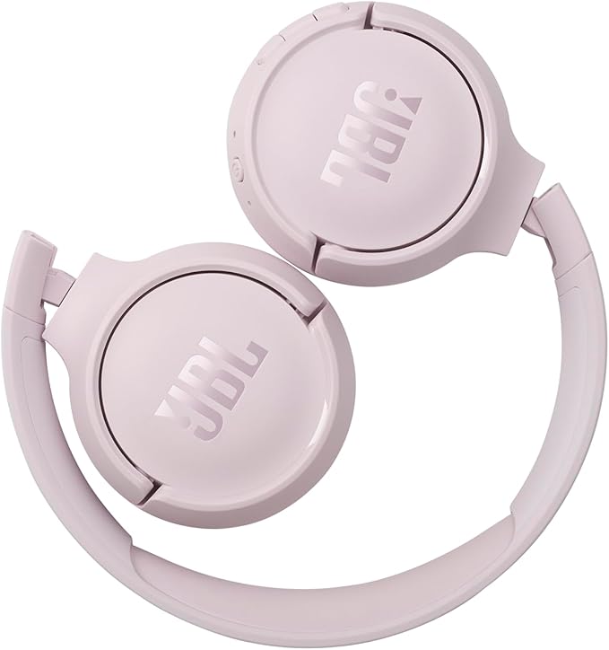 JBL Tune 510BT - Bluetooth headphones with up to 40 hours battery, microphone for call, foldable and comfortable, Android and iOs compatible (Rose)