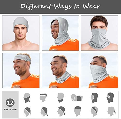 Geyoga Winter Face Mask for Men UV Protection Mask Sunscreen Breathable Windproof Neck Gaiters Scarf Fishing Cycling Running