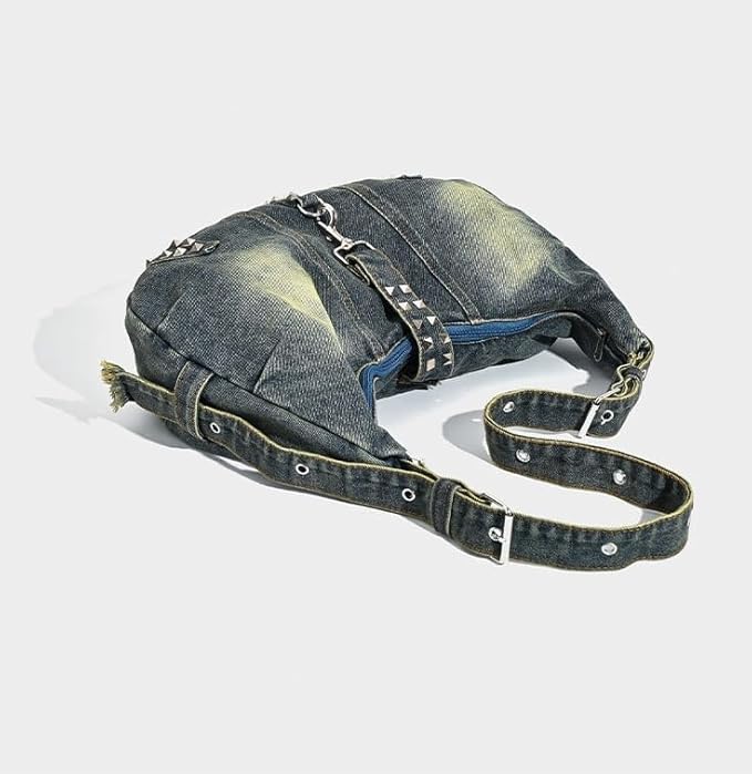 Denim Tote Bag for Women-Shoulder Handbag Perfect for Work Shopping,Hobo Bag