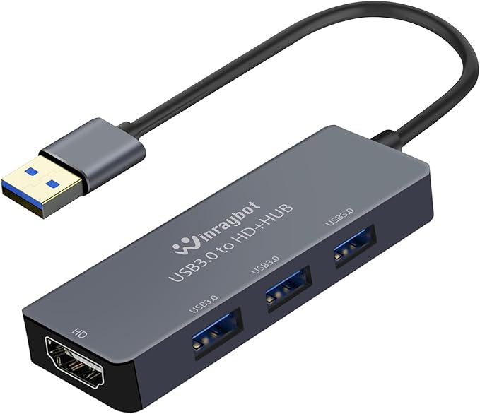 USB to hdmi Adapter for Monitor,USB HUB with HDMI USB HDMI HUB.hdmi to USB Adapter(USB3.0 to HDMI with 3*USB3.0)