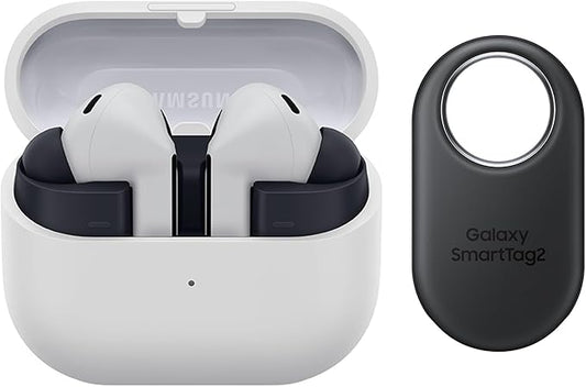 SAMSUNG Galaxy Buds 3 FE (2025) + Galaxy SmartTag2, True Wireless Bluetooth Earbuds, Active Noise Cancellation, Powerful Sound, Clear Calls, Long Lasting Battery, Gray [US Version, 2 Year Warranty]