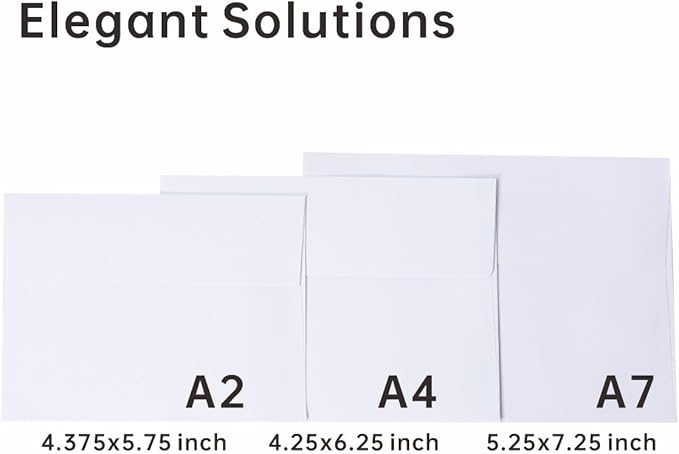 Keketer A7 White Printable 5x7 Envelopes 50 Pack Self - Seal, for 5x7 Cards, Weddings, Invitations, Baby Shower 5.25 x 7.25 Inches