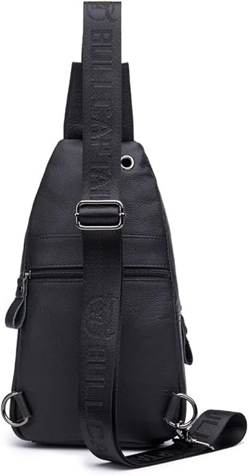 KPYWZER Vintage Leather Sling Bag Backpack for Men Crossbody Shoulder Chest Day Pack Backpacks