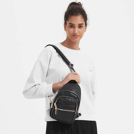 Sling Bag for Men Crossbody Chest Bag Over the Shoulder Purse Casual Sling Backpack for Travel Hiking Cycling