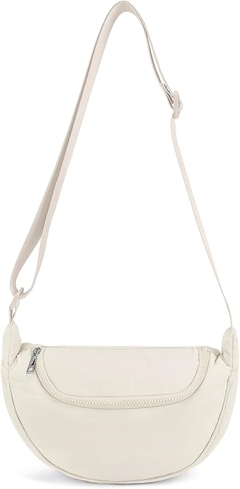 Crossbody Bags for Women Crescent Bag Nylon Sling Bag Purse with Adjustable Strap for Travel Daily