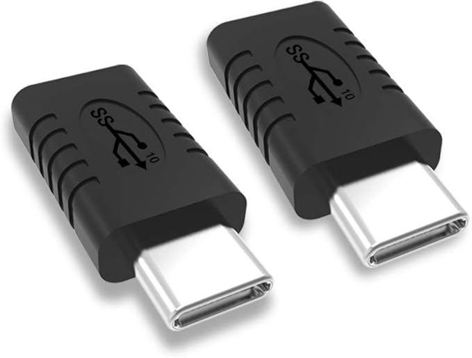 USB C Male to USB C Female Adapter, Converter, Support Data Synchronization and Charging, Suitable for Mobile Phones, Computers, Notebook Computers,2-Pack