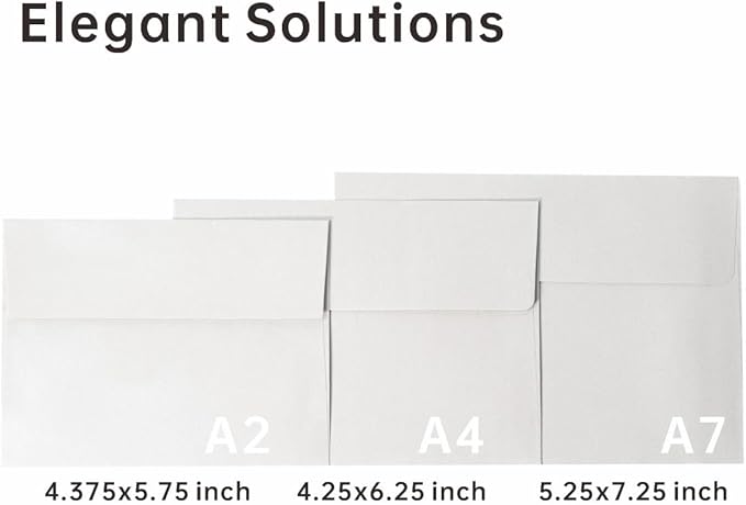 Keketer A7 Metallic Silver 5x7 Envelopes 50 Pack Self - Seal, for 5x7 Cards, Weddings, Invitations, Baby Shower 5.25 x 7.25 Inches