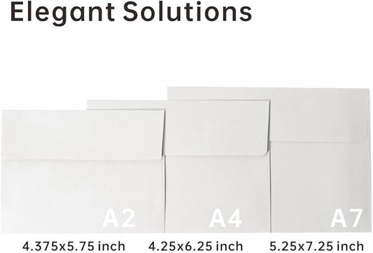 Keketer A4 Metallic Silver 4x6 Envelopes 70 Pack Self - Seal, for 4x6 Cards, Weddings, Invitations, Baby Shower 4.25 x 6.25 Inches