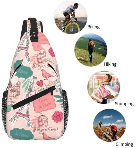 Cross Chest Bag Diagonally for Men Shoulder Bag for Travel Hiking Trendy Sling Bag with Adjustable Shoulder Strap