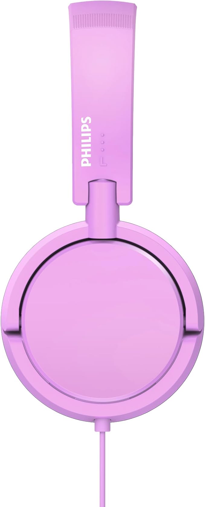 Philips K2019 Wired Headphones for School, Kids Headphones with Cord, Durable and Foldable, Safe Volume Limited, Ultra Lightweight, Built-in Microphone, On-Ear Girls Boys Toddler Headphone, Pink
