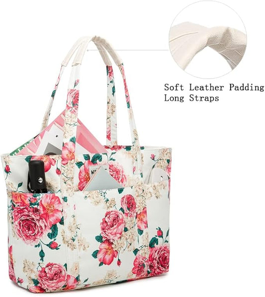 Kinmac Women's Laptop Tote Bag Top Handle Handbag Work Bag for Laptop Computer Up to 15.6 inch