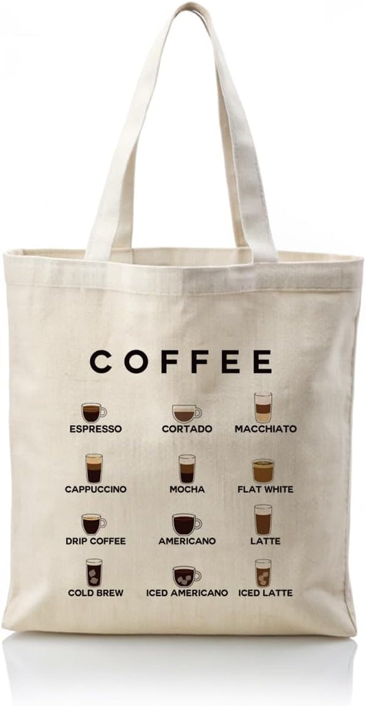 Canvas Tote Bag Aesthetic for Women,Reusable Canvas Cute Shoulder Bag for Grocery, Shopping, Beach & Daily Use