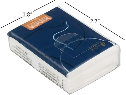 Kekow 4-Ply Facial Tissues, 100-Pack Mini Type Pocket Packs Tissues, Soft and Unscented