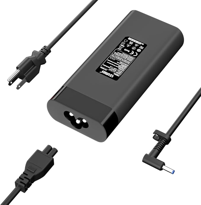 150W AC Adapter for HP Laptop Charger 19.5V/7.7A Power Supply with 4.5x3.0mm Tip Compatible with HP Victus/OMEN 15 17 /Pavilion Gaming/ZBook Fury/Studio