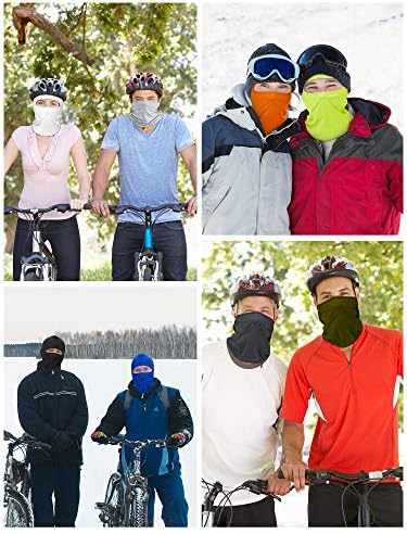 SATINIOR 9 Pcs Ski Mask Men Balaclava Pasa Montañas para Hombre Hood Protection Full Face Cover Cooling Neck Gaiter Bandana