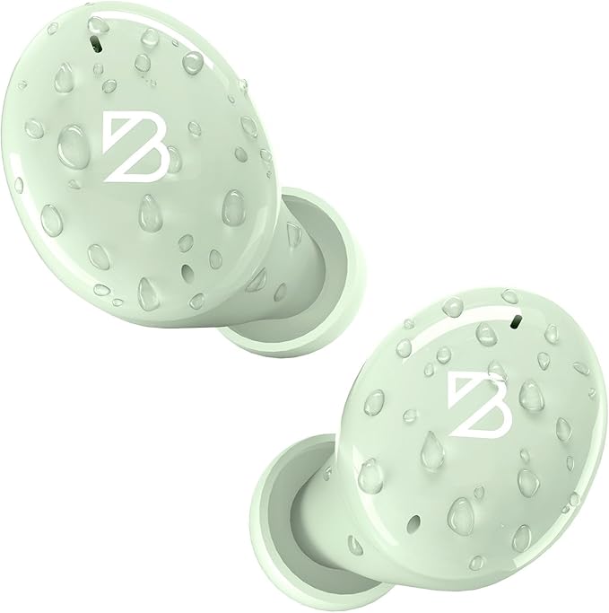 Back Bay Audio Tempo 30 Wireless Earbuds for Small Ears - Award-Winning Sound, Sweatproof Bluetooth Earbuds, Comfortable Ear Buds for Women, Green Earphones Small Ear Canals, Long Battery Headphones
