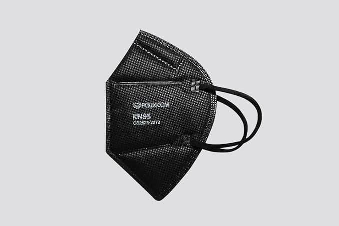 KN95 Respirator Face Masks (10 Pack) | Black | Earloop Style