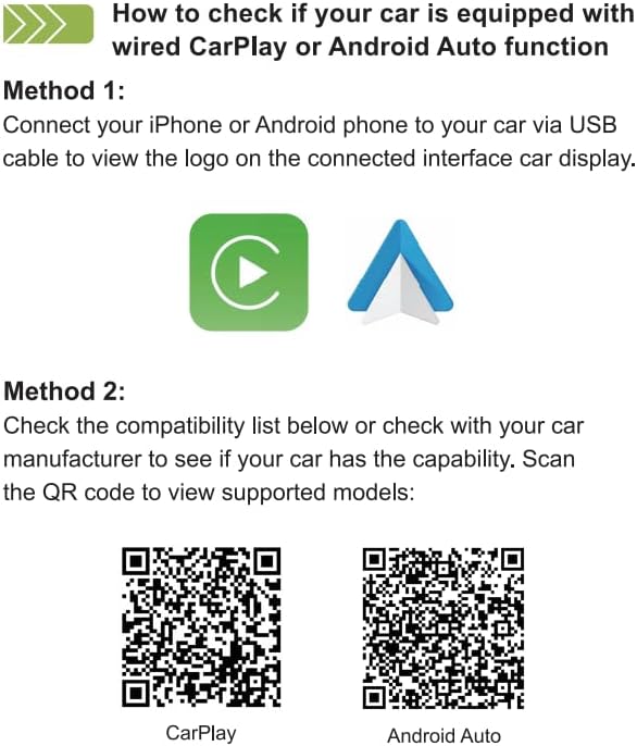 2-in-1 Wireless Carplay Adapter for Apple iPhone & Android, Car Play Adapter Used to Convert Wired Connections Into Wireless, Compatible with Car's Wired CarPlay & Android Auto Vehicles Plug & Play