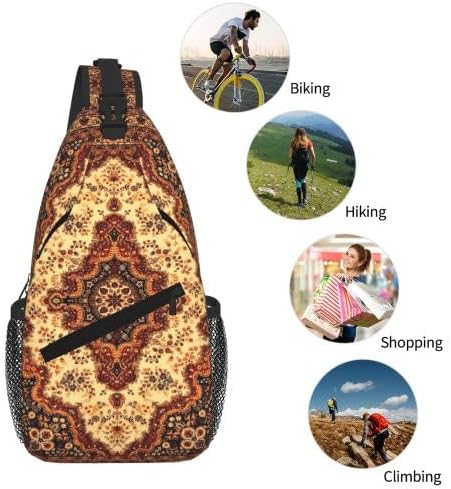 Cross Chest Bag Diagonally for Men Shoulder Bag for Travel Hiking Trendy Sling Bag with Adjustable Shoulder Strap