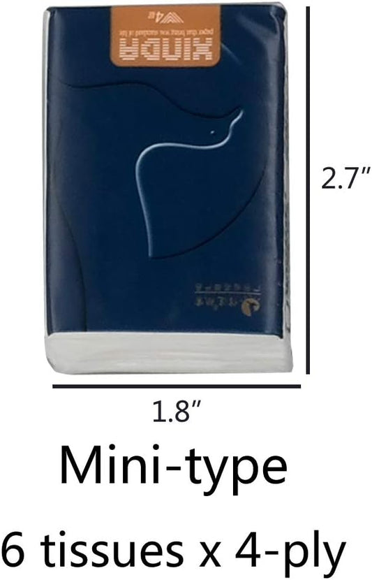 Morcte Soft 4-Ply Facial Tissues, Unscented Pocket Packs Tissues, Pack of 120