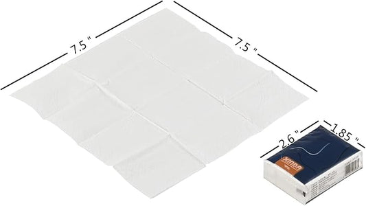100-Pack 4-Ply Facial Tissues, Bulk Pocket-Size Facial Tissues, White