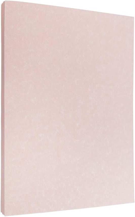 JAM PAPER Parchment 24lb Paper - 90 GSM - 8.5 x 11 - Salmon Pink Recycled - 50 Sheets/Pack