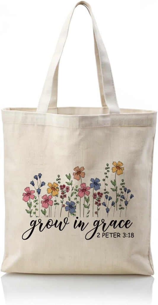 Canvas Tote Bag Aesthetic for Women,Reusable Canvas Cute Shoulder Bag for Grocery, Shopping, Beach & Daily Use