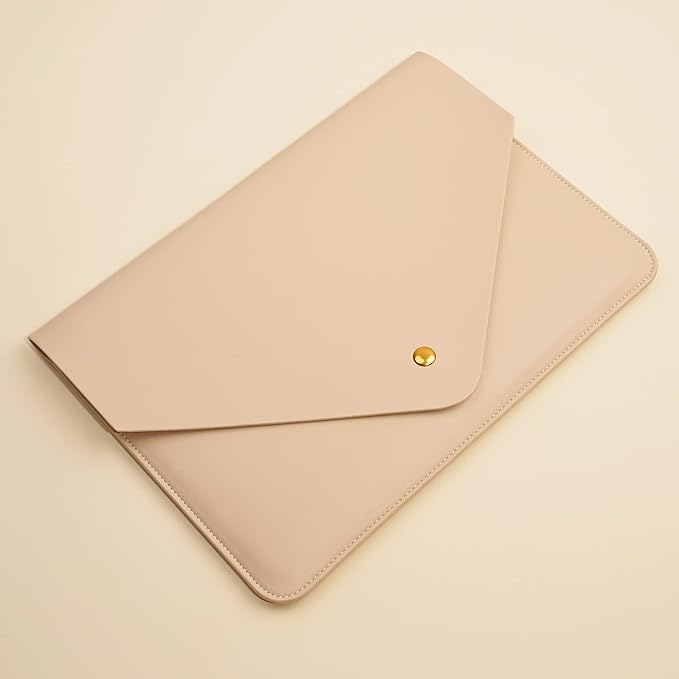 Laptop Sleeve 13 Inch Compatible with New 2024 MacBook Air 13, New MacBook Pro 13, Dell XPS 13 with Small Pouch, Mouse Pad and Cord Organizer, Color Beige