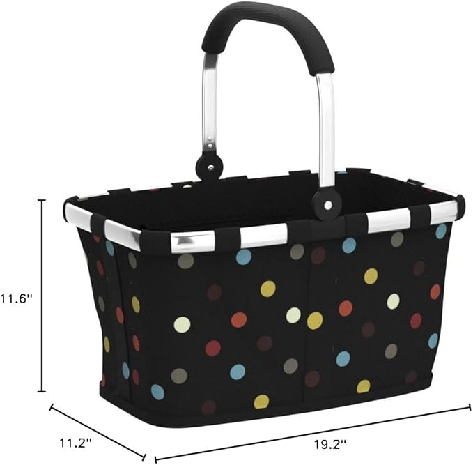 reisenthel carrybag dots - Sturdy shopping basket with plenty of storage space and practical inner pocket - Elegant and water-repellent design