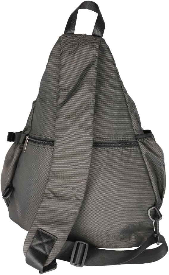 Large Sling Bag Laptop Backpack Cross Body Messenger Bag Shoulder Travel Rucksack (A-Black)